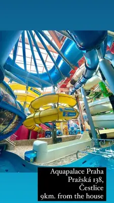 a view of a ride at a theme park at Apartmán byt 75m2 klid příroda pro rodinu in Prague