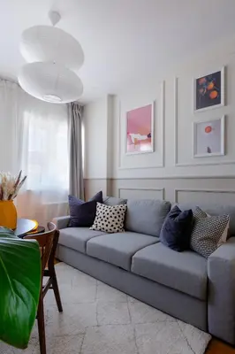 a bedroom with a bed and a living room at TurnKey I Vineyard Terrace Apartments in Prague