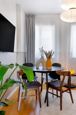 a kitchen with a sink and a counter top at TurnKey I Vineyard Terrace Apartments in Prague