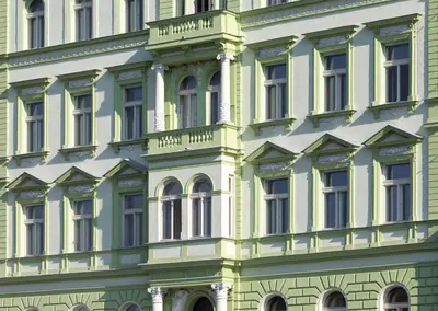 a close up of a building at TurnKey I Elegant Studio by National Museum in Prague