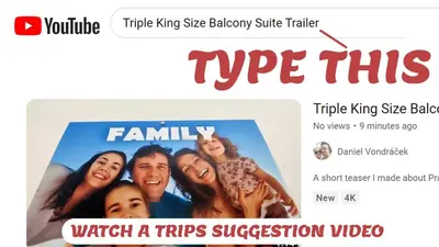 a flyer for a tv show with a picture of a family at Triple King Size Balcony Suite in Prague