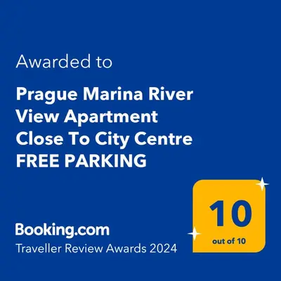 a yellow sign that readserved to private marine river view appointment close to city centre at Prague Marina River View Apartment Close To City Centre FREE PARKING in Prague