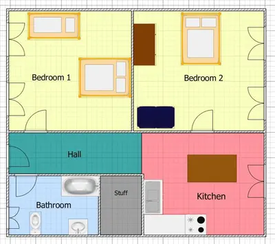 a floor plan of a house with different floors at Historic Centre Apartments IV in Prague
