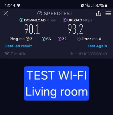 a text wifi living room sign on a cell phone at City center apartment Thomas No1 in Prague