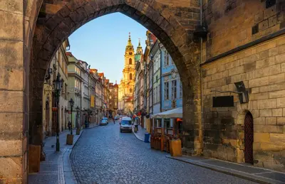 a view of a city with snow covered roofs at Best Price & Location - Historic Square Residency in Prague
