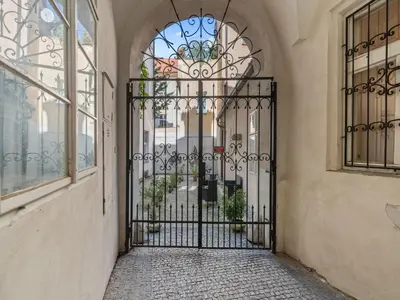 an entrance to a building with an iron gate at Apartment Old Town home-4 by Interhome in Prague
