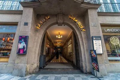 a building with an entrance to a store at A Prague Apartment - Old Town in Prague