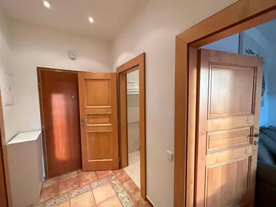 a room with a door and a closet at Castle View Apartments. Old Town in Prague