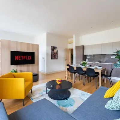 Spacious apartments near the river Prague