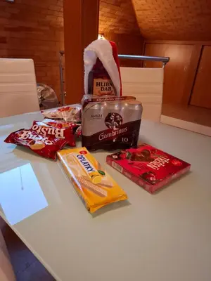 a counter with some food and a toaster on it at Villa Barrandovská in Prague
