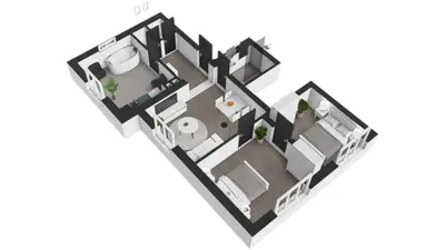 a floor plan of a house at Apartmány Praha-Modřany in Prague