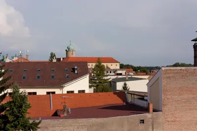a view from the roof of a building at Penzion Apartmány Resident in Poděbrady