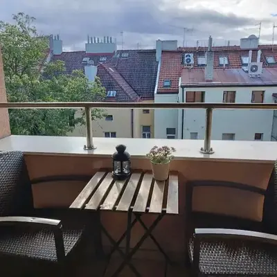 Cozy rooftop with balcony