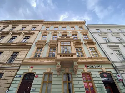 a large building with a lot of windows at Pop Art Rooms in Prague