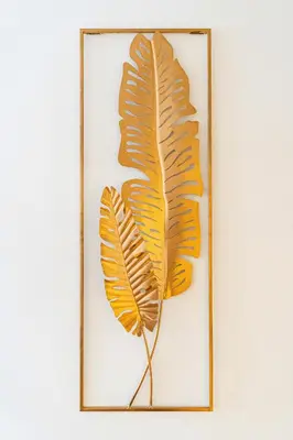 a framed picture of two yellow feathers at Brilliant Deluxe Suite in Prague
