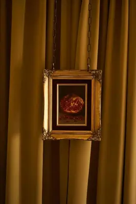 an image of a picture hanging on a curtain at NELIS I Boutique Apartments in Old Town in Prague