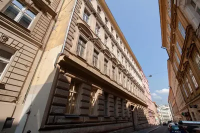 a building on the side of a street at Stay Inn Apartments Ve smeckah in Prague