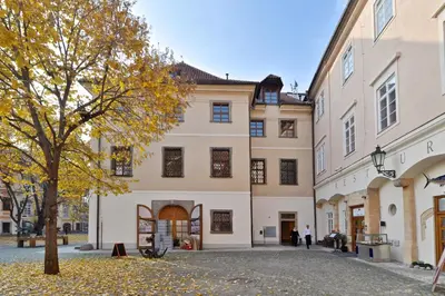 a large building with a tree in front of it at Old Town Boutique Apartments in Prague
