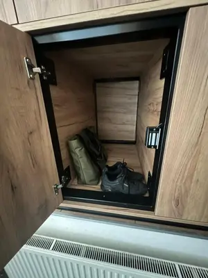 an inside view of a compartment in a camper van at Like a Hostel Prague in Prague