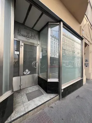 an entrance to a building with glass doors at Like a Hostel Prague in Prague