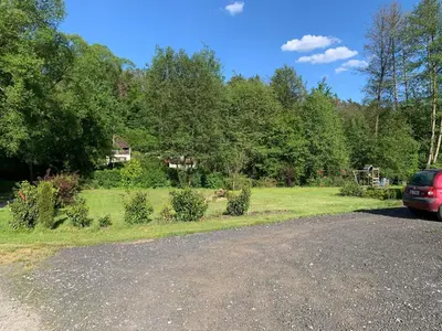 a car parked on the side of a road at Apartment Nedamov in Dubá
