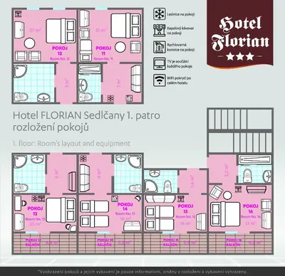 a floor plan of the hotel horizon seoul ashokan seoul academy i at hotel Florian Sedlčany in Sedlčany