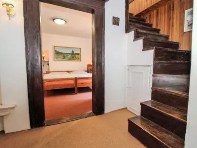 a room with a door leading to a bedroom at Apartment Prague Castle Duplex by Interhome in Prague