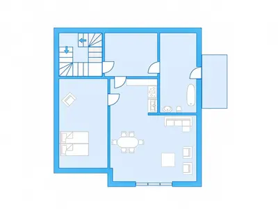 a floor plan of a house at Apartment Hodkovičky by Interhome in Prague
