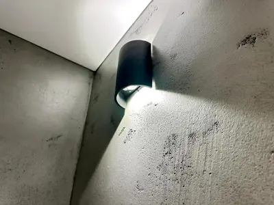 a light on the corner of a wall at Luxury flat in Prague city center SUPERHOST - 5 STAR in Prague