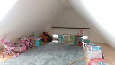 a attic room with many childrens toys in it at Ubytování Ždírec - Apartmán 2 in Ždírec
