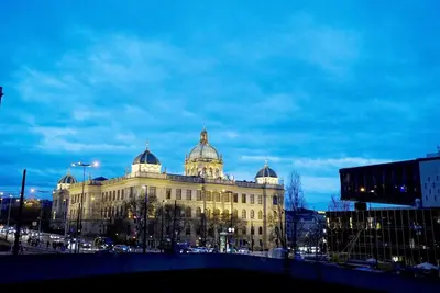 a building with domes on the top of it at Cozy apartment with garage in Prague