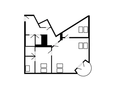 a black and white drawing of a letter h at Luxury apartment with terrace and garage in Prague