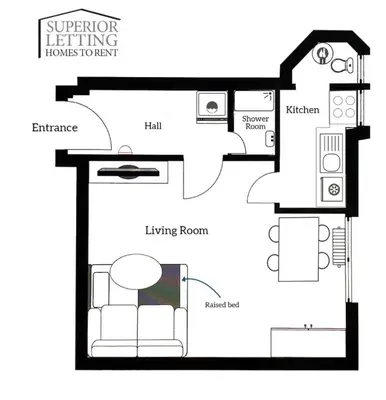 a floor plan of a house at STYLISH FLAT IN PRAGUE - Vinohrady in Prague