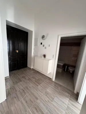 a bathroom with a sink and a toilet in a room at Arbes 13 - Sweet Home in Prague