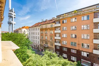 a view from the roof of a building at Cozy place with wonderful view in Prague