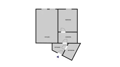 a drawing of a floor plan of a house at Blueground Žižkov renovated nr universities PRG-35 in Prague
