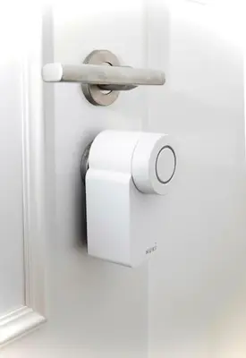 a lock on a door with a roll of paper at Prague Old Town Residence in Prague