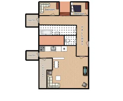 a floor plan of a house at Budget Dlouha Apartment in Prague