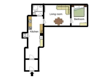 a floor plan of a house at Affordable Stay Navratilova in Prague