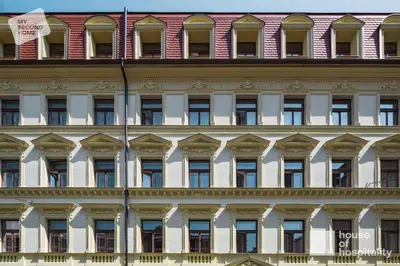 a facade of a building with many windows at MY SECOND HOME by House of Hospitality in Prague