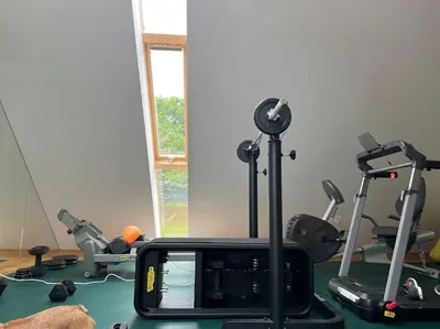 a room with a gym with several exercise machines at Klokočná in Klokočná