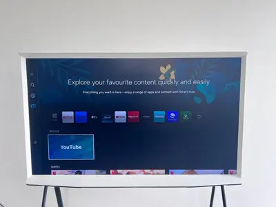 a television screen with a website on it at Modern apartment close to Tram and Airport, free parking in Prague