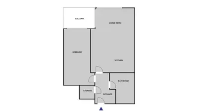 a floor plan of a house at Blueground Prague 7 furnished DOX museum PRG-25 in Prague