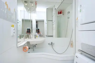 a bathroom with a sink and a mirror at Best Residence Expo in Prague