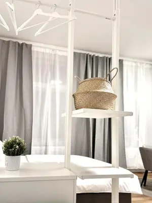 a white bunk bed with a pillow on it at Mystical 2-bed Apartment in heart of Prague in Prague
