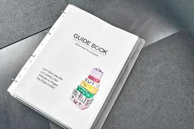 a book with a picture of a bottle of sauce at SOEL apartments in Prague