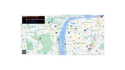 a detailed map of a park with a screenshot at Small City Apartment in Prague