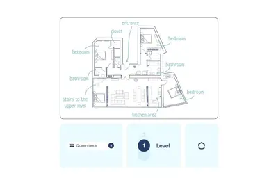 a diagram of a house with a floor plan at TurnKey I Old Town 5BR Loft Apartment in Prague