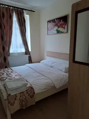 a bedroom with a bed and a window at HaKhanhFamily in Prague