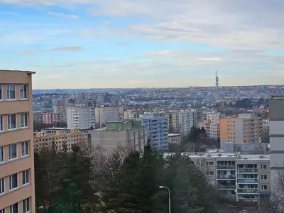 a view of a city with tall buildings at TERRACE-VIEW PRAGUE STUDIOS for Business & Leisure, FREE PARKING, Near Metro, Gym in Prague